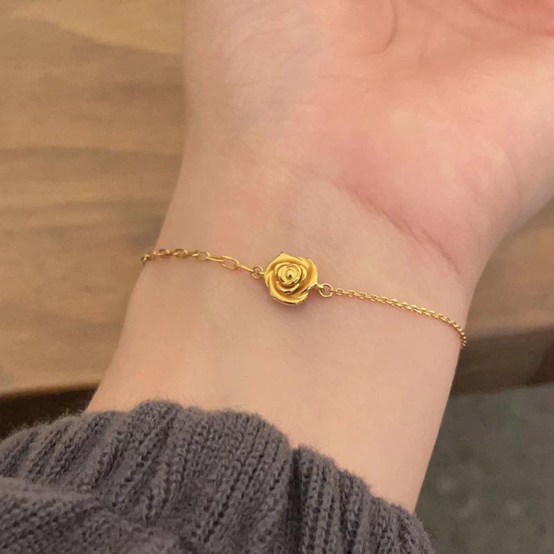 925 Silver Geometric Square Round Bead Bracelet For Women Personality Temperament Simple Hand Jewelry Party