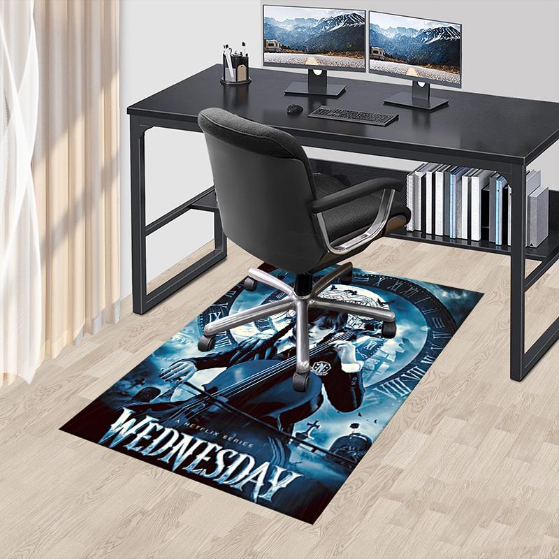 1pc Wednesday Addams Family Carpet for Playroom Bedroom Living Room Sofa Home Decor,kids Game Area Rug Non-slip Floor Mat Y82668