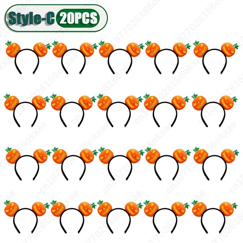1-20PCS Halloween Funny Hair Bands Cos Pumpkin Headband Headwear Girl Prank Hair Clip Cute Elf Hair Clip Decoration