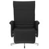 VidaXL Fauteuil Inclinable avec Repose-pieds, Chaise de Relaxation avec Dossier, Siège avec Accoudoirs Salon, Moderne, Noir 356645
