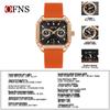 OFNS Retro Square Waterproof Quartz Watch: Small, Luminous, Three-Hand Design for Men & Women