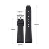 20mm Fluoro Rubber Strap for Rolex Daytona Curved End Sport Waterproof FKM Watch Band for Omega X Swatch Moonswatch with Tools