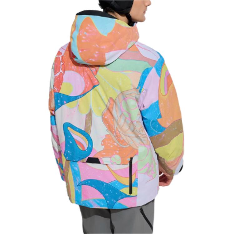 FILA X James Jean Collaboration Hooded Fashion Warm Printed Long Sleeve Winter Ski Jacket Unisex Jacket A11U446903F-ZA