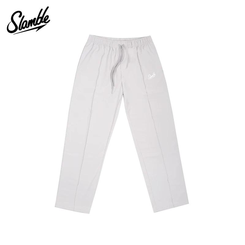 Slamble Sports Woven Quick-Dry Athletic Pants for Men and Women, Breathable Straight-Leg Silhouette Pants for Running and Basketball, New Model