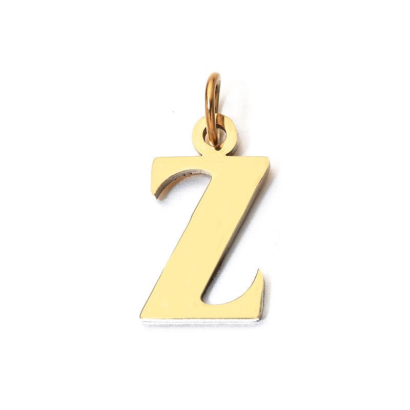 DIY 26-Letter Clavicle Chain Pendant: Personalized Stainless Steel Jewelry with a European and American Design Touch