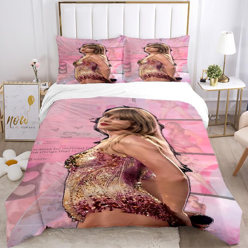 3Pcs Taylor Swift'S Dress Bedding Sets For All Sizes New 3D Printed Bed Cover Comforter Duvet Cover Pillowcase Bedroom Decoration
