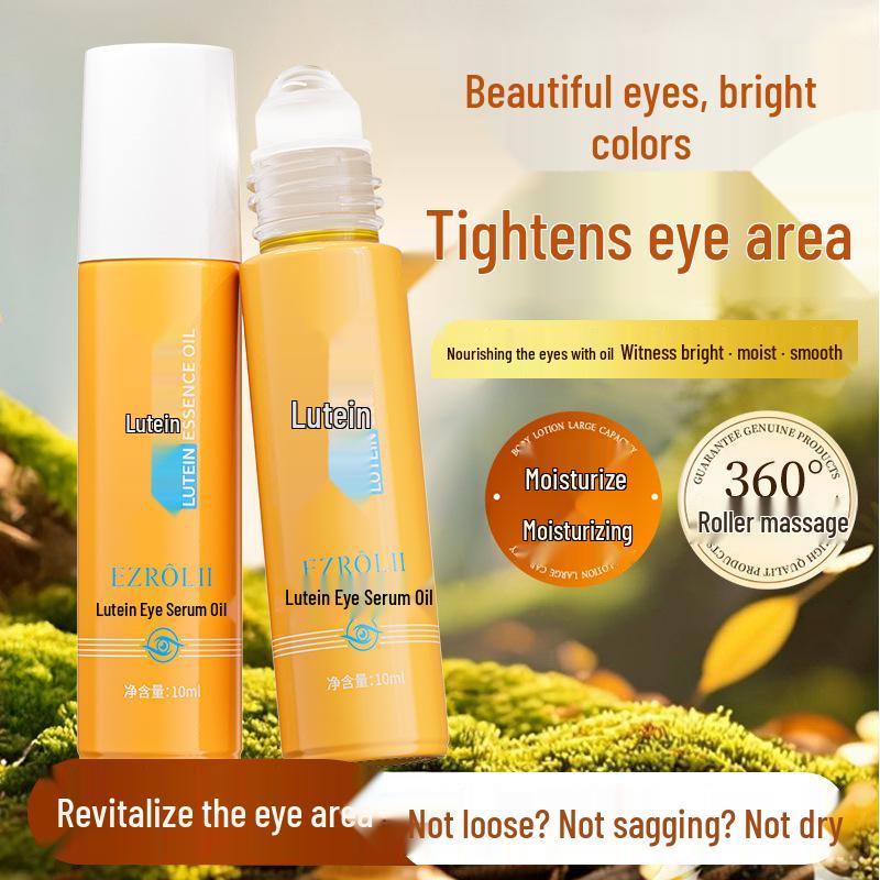 EZROL II Yizilu Lutein Eye Serum Oil: Hydrating, Smoothing, Moisturizing Rollerball Essential Oil