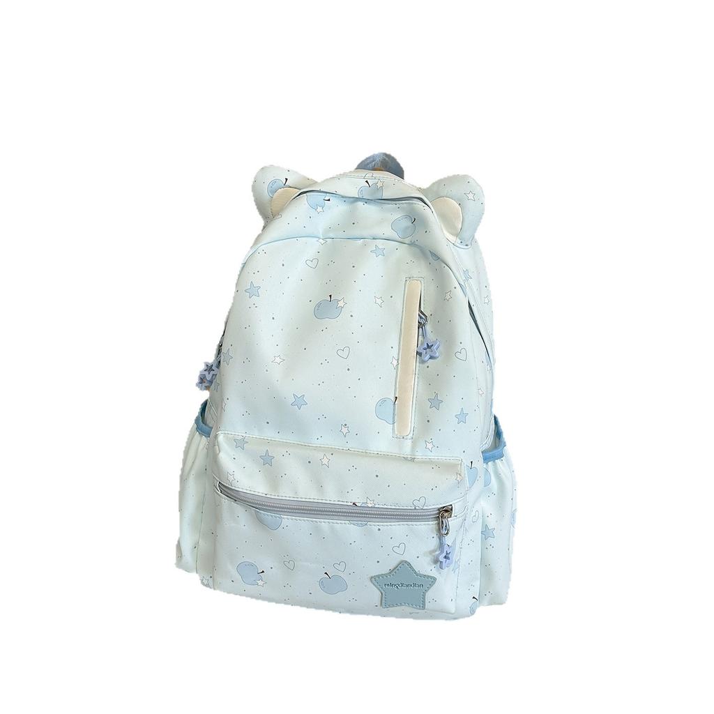 Schoolbag Fashion Junior High School Bag Korean Version Versatile Casual Bag Cat Ear New Ins1011 Cute Class Schoolbag Large Capacity