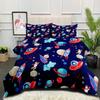 Planet Galaxy Fat Quilt Bedding Starry Sky Home Textiles Printing Quilt Three-piece Quilt Cover Set