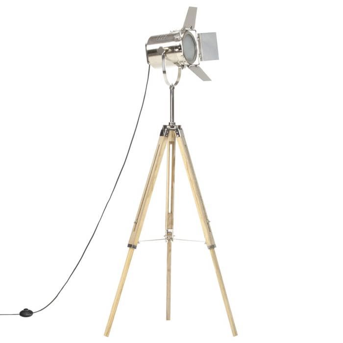 VidaXL Lampadaire à trépied Bois de manguier massif 140 cm