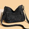 Large Capacity Denim Bag Women's Shoulder Bag Multi-Compartment Crossbody Bag