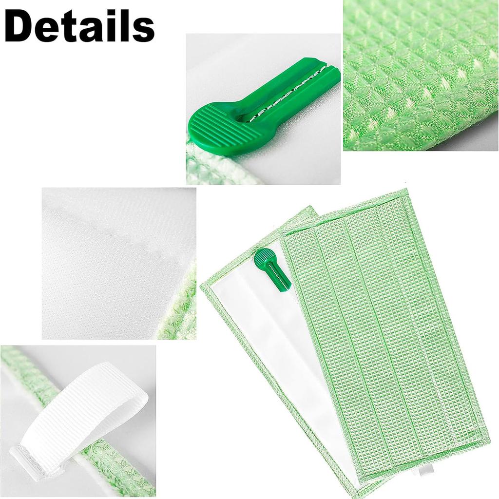 6 Stück Professionelles Mikrofaser-Mopp Bodenreinigungssystem Flachmopp Wiederverwendbares Waschbares Mopp-Pad Staubwischen Für VORWERK SP600