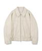 Fallett Topstitch Vegan Leather Padded Blouson Ivory