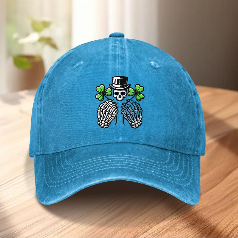 1pc Unisex Baseball Cap  Lightweight Stretchy Hat with Adjustable Brim Gothic Skull Hand Graphic Everyday Cycling