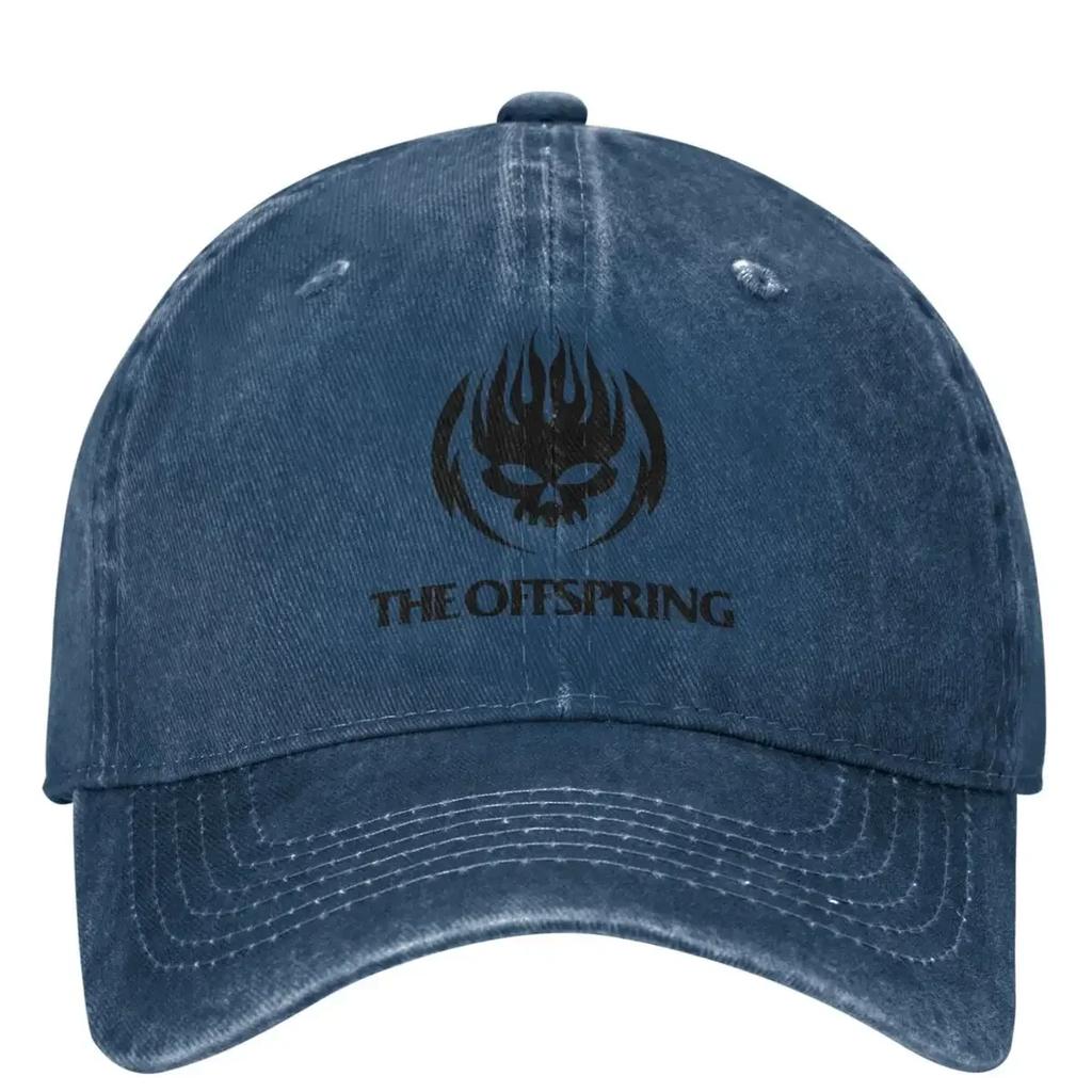 Punk The Offspring Black Logo Washed Baseball Cap Rock Music Band Trucker Dad Hat Unisex Adult Outdoor Sport SunProof Snapback Cap