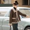 Fur integrated imitation lamb wool jacket women's autumn and winter new small leather fleece motorcycle jacket