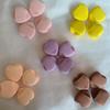 20 Pcs Mini Heart Shape Cushions Air Cushion Powder Puff Latex Free Mixed Sponge And Cosmetic Puff Is Used For Liquid Foundation