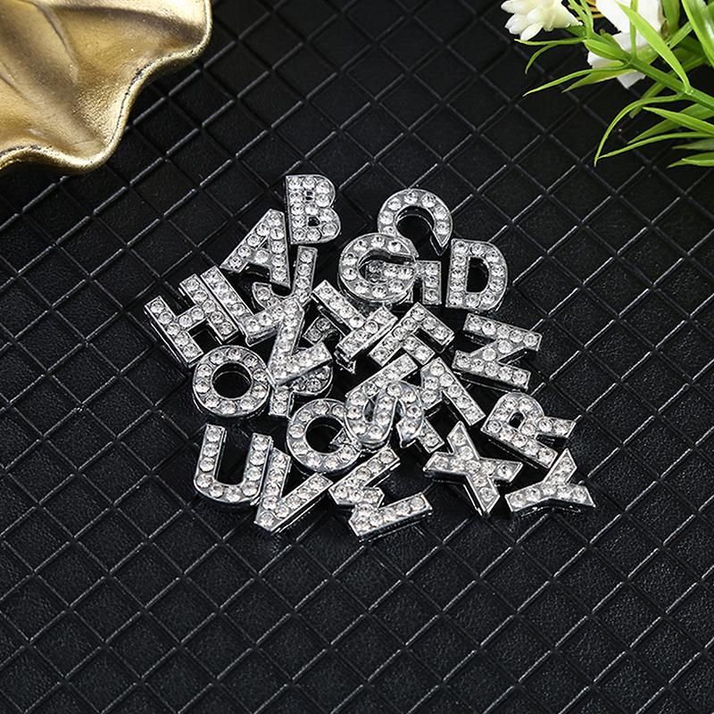 26Pcs Cartoon Letter Nail Art Charm Rhinestone English Letter Diy Nail Decoration Fashion Diy Manicure Decorations Accessories