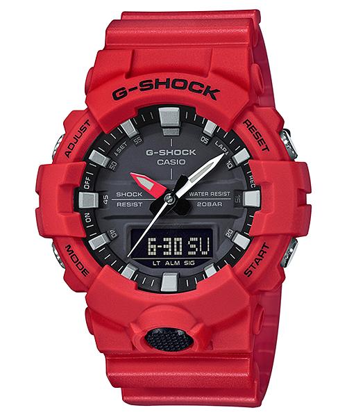 

Casio Men s Resin 200M Water Resistant Digital Shock Resistant Quartz Watch GA-800-4A красный