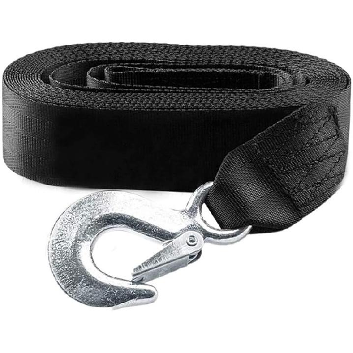 KONON Trailer Winch Strap 2" X 20' With Safety Snap Hook 10000 Lbs For Towing Vehicles, Boats And Jet Ski | Polyester | Longer Warranty