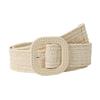 Elegant Korean Style 4cm Square Buckle Pp Grass Elastic Decorative Waist Belt For Women In Charming Candy Colors