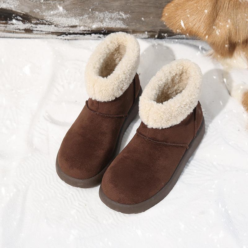

Женская модная легкая обувь на мягкой подошве, увеличивающая рост, зимние теплые меховые ботинки-дутики, на бархатной подкладке, нескользящие, повседневные спортивные хлопковые ботинки 40 коричневый