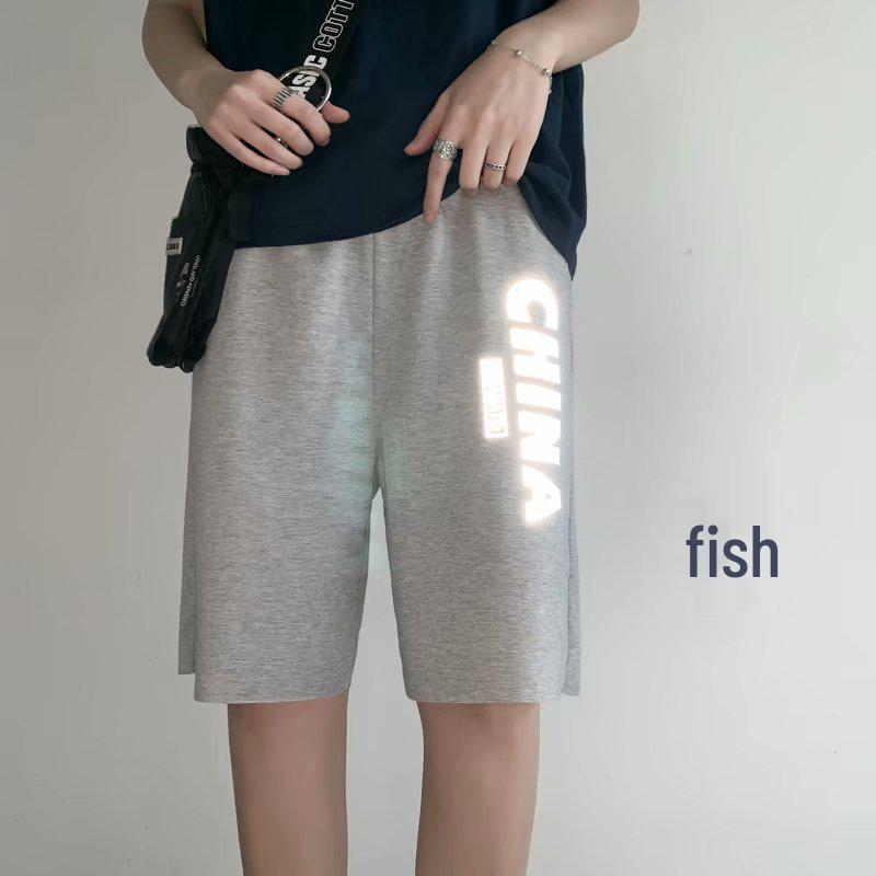 

Men s Reflective Casual Beach Shorts - Hong Kong & Korean Style Trend M світло-сірий колір