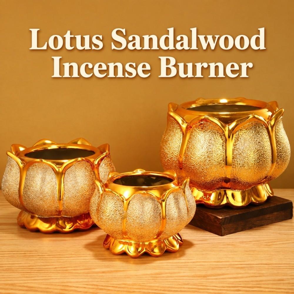 Ceramic Lotus Incense Burner Traditional Incense Bowl Chinese-Style Incense Censer Meditation