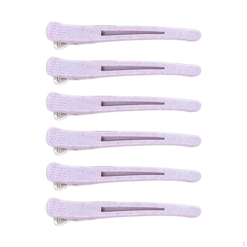 6 Pcs Duckbill Clips Professional Wrinkle Resistant Durable Styling Salon Tool Hair Cutting