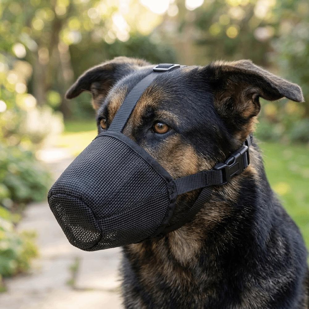 

Adjustable Strap Dog Muzzle Grid Breathable Dog Bite Guard Pet Mouth Muzzle Pet Training Use S