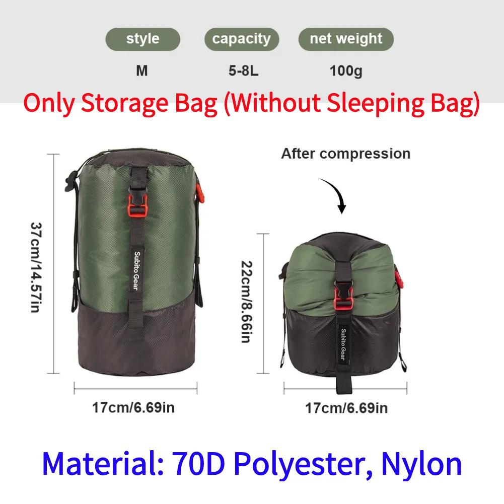 Outdoor Sleeping Bag Stuff Sack Waterproof Sleeping Bag Compression Storage Bag Large Capacity Space Saving for Camping Hiking