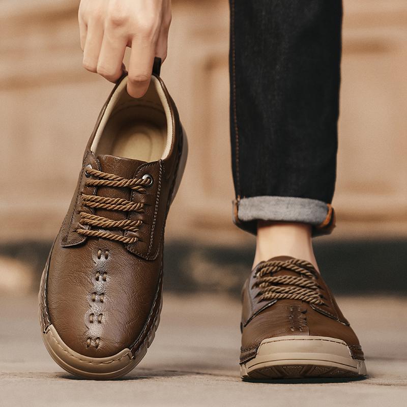 Ručně vyráběné pánské ležérní kožené boty pro muže mokasíny pánské ploché boty boty na řízení