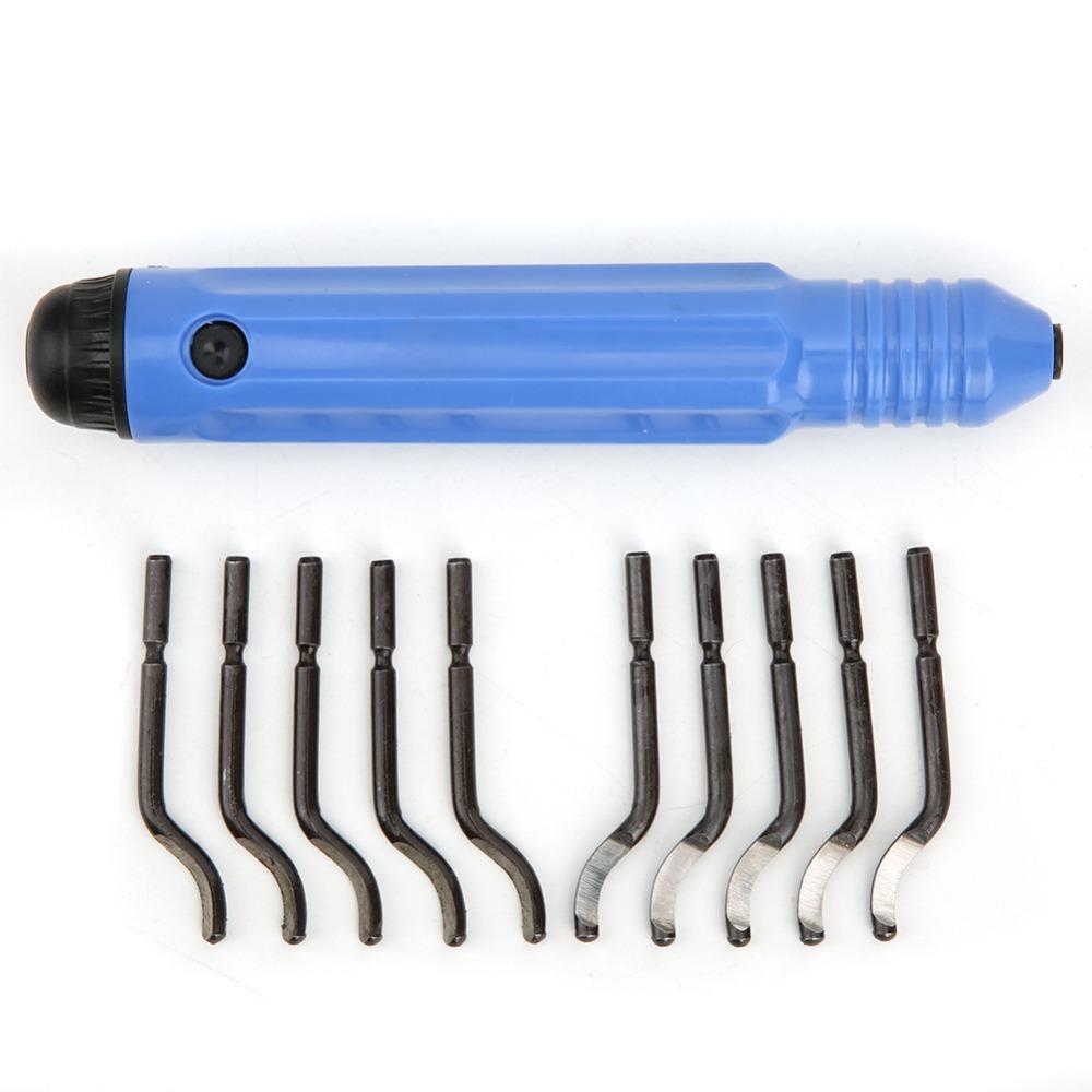 

10pcs Blades Deburring Hand Tool Rotary Deburr Blades Deburring Tool Kit Burr Remover Plastic