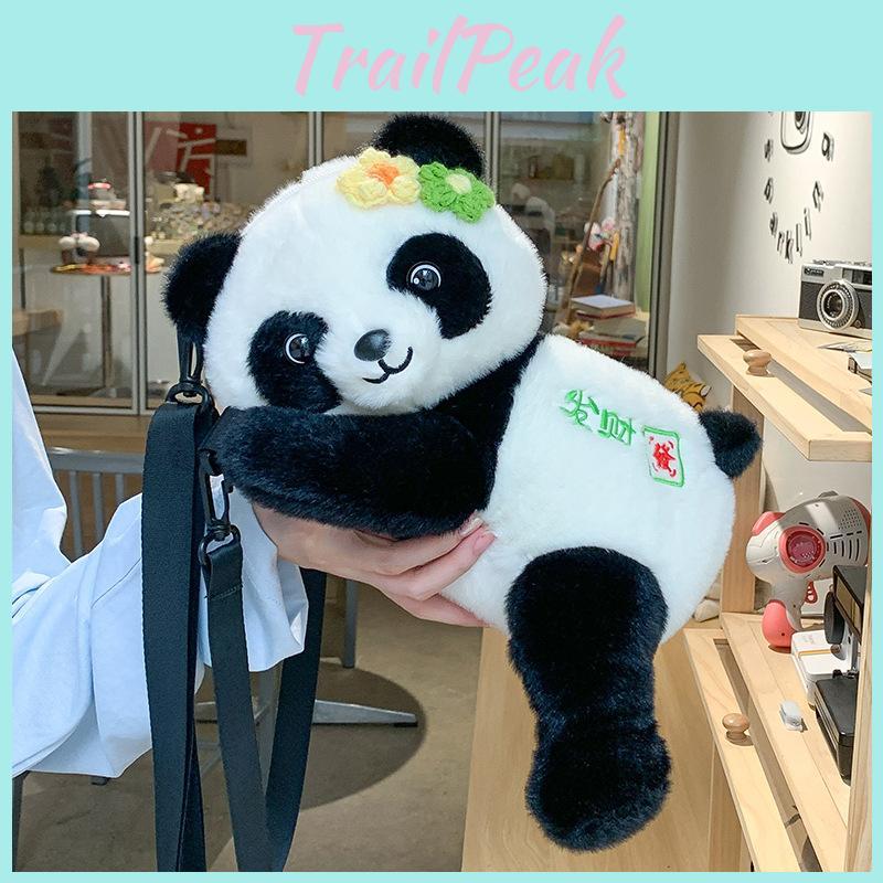Girls Cartoon Panda Plush Backpack With Zipper Closure And Inner Perfect Pocket