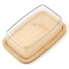 Bamboo Butter Storage Container with Transparent Lid and Tray 