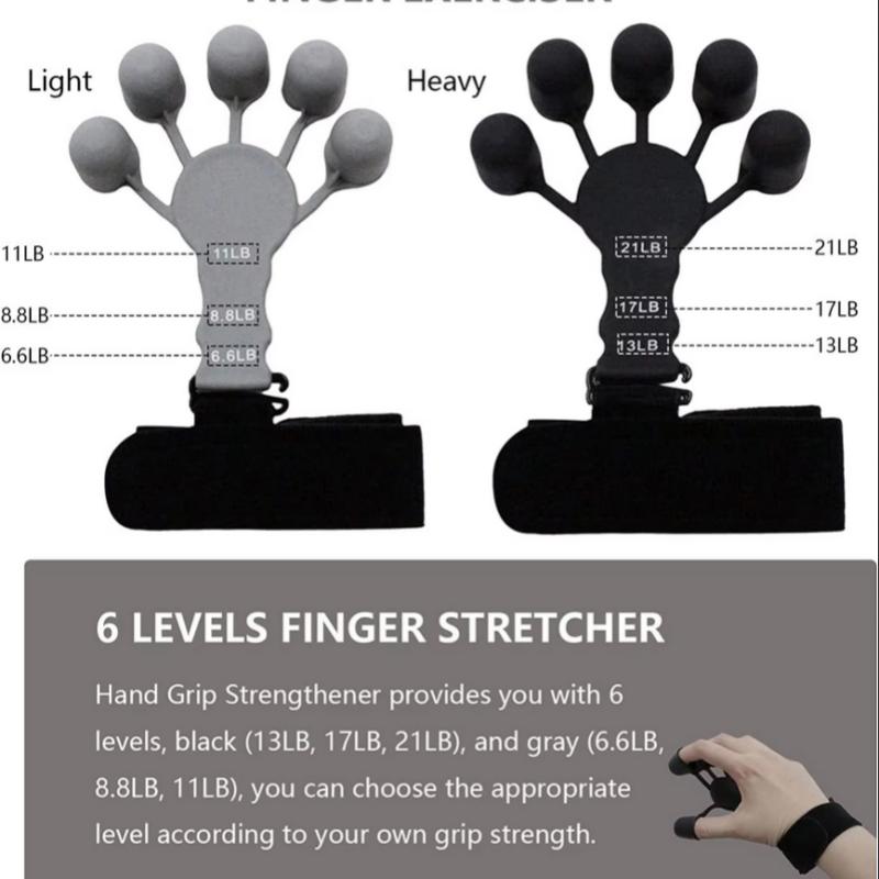 Finger Gripper Finger Exerciser Guitar Finger Exerciser 6 Resistant Levels Recovery Physical Tools Hand Strengthener For Patient