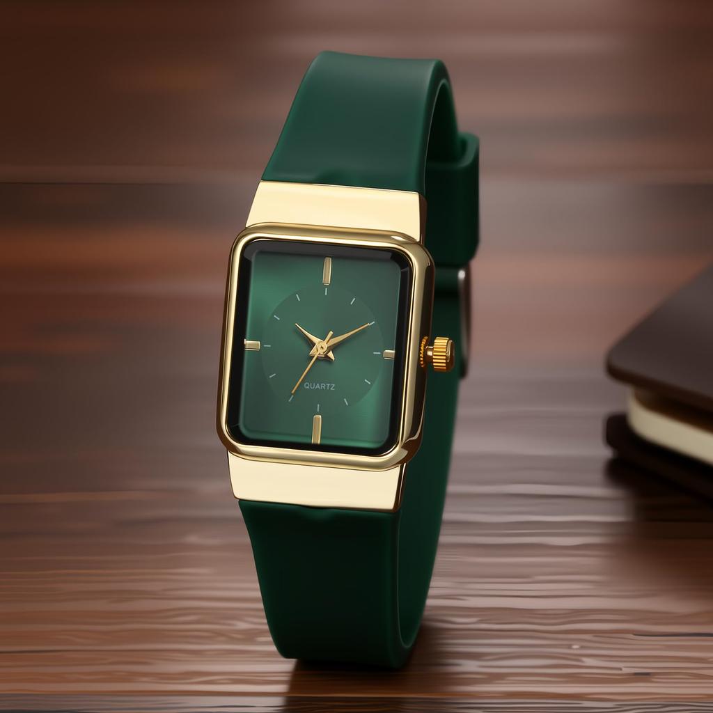 Square Watch Women Waterproof Silicone Strap Analog Display Simple Fashion Quartz Casual Business Fashion Accessory - Birthday Anniversary Christmas