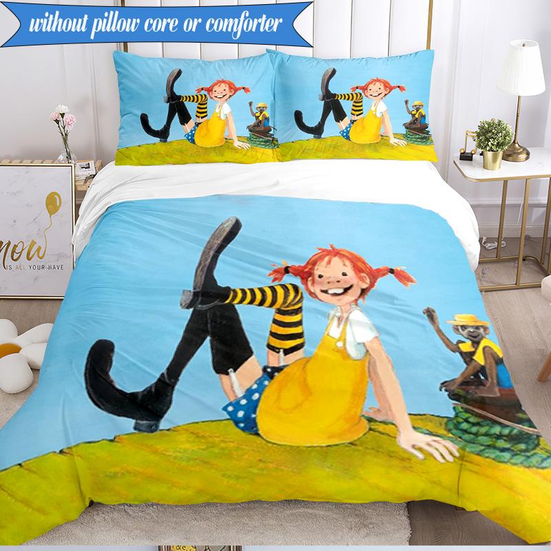 Pi-ppi And Horse Friendship 3pcs K-pop music group Bedding set,Ideal for Bedroom, Dormitory,Including Duvet Cover And 2pcs Pillowcases,Fan gifts