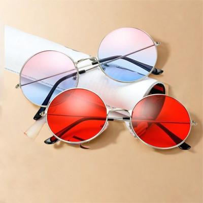 Retro Runde Hippie Sonnenbrille Mode Kreis Metall Sonnenbrille Für Damen Herren Disco Party Brille