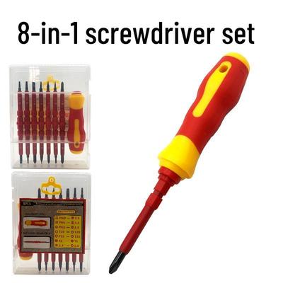 Insulated Magnetic Screwdriver Set - Electrician's Phillips & Slotted Repair Tools