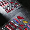 AAADL1 FOR HONDA HRC H WING Waterproof Reflective Motorbike Stickers Easy Peel Removable Decals for Motorcycle Car