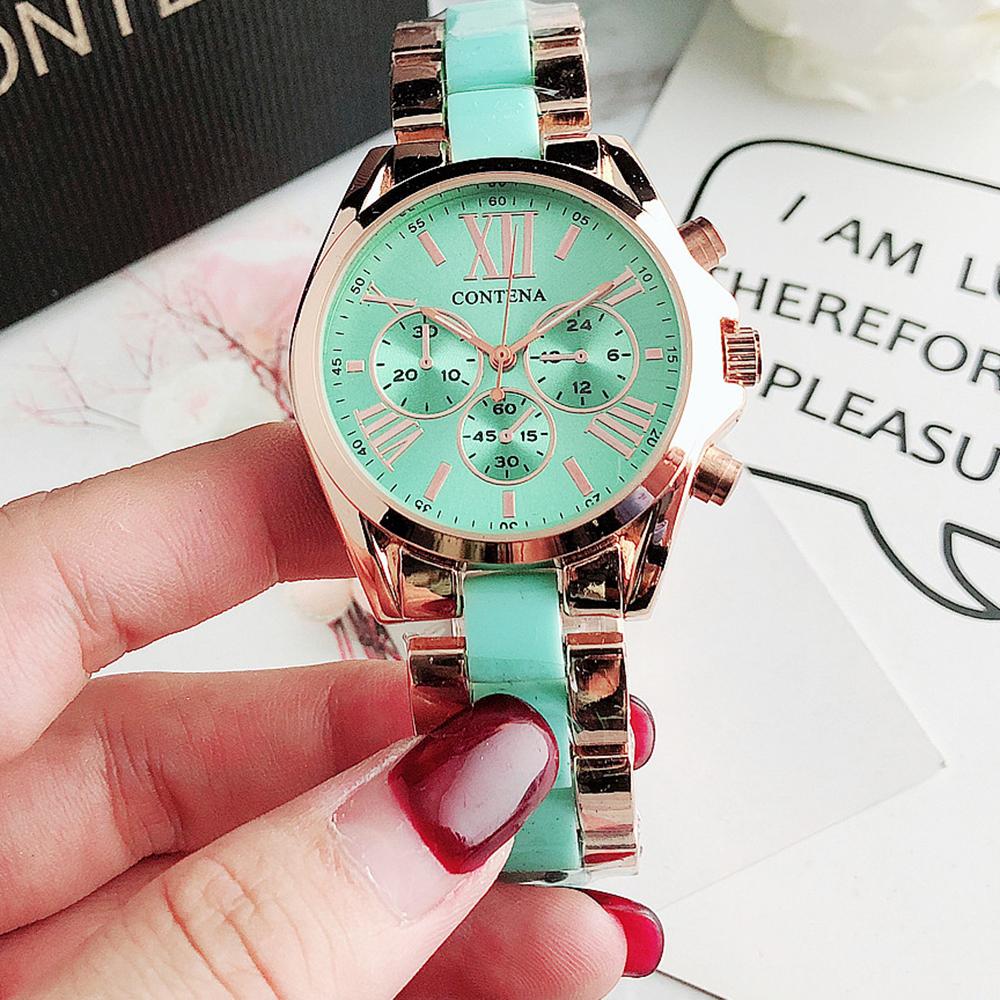 New Women's Wrist Watch Luxury Brand Golden Ladies Quartz Watch Alloy Stainless Steel Female Clock Wristwatches Reloj Mujer