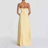 Elegant Ruched Waist Strapless Maxi Dress Women 2026 Slim Fit High-Waisted Solid Color Party Beach Outfit