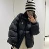 Pink Korean Bread Jacket Women Short Loose Stand Collar Thick Cotton Coat