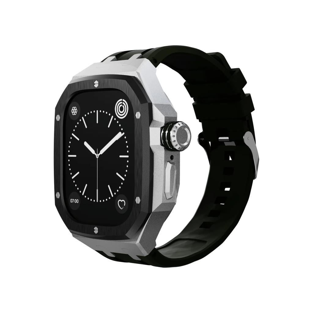 Kit di Modifica di Lusso per Apple Watch Ultra 2/Ultra 49MM Cinturino+Cassa in Acciaio Inossidabile per IWatch Serie 49mm Accessori