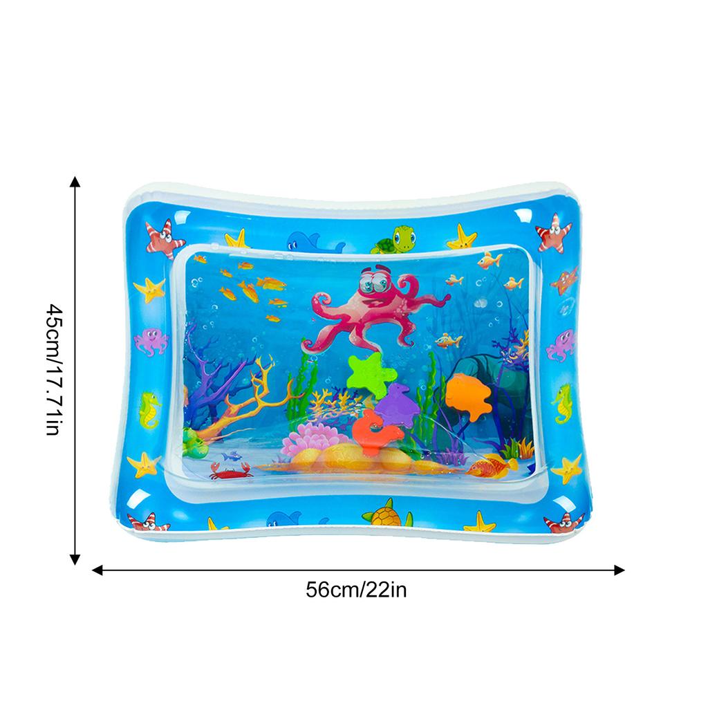 Water Sensory Play Mat Thickened Inflatable Water Mat For Cat And Dog Water Sensor Mat Water Sensory Playmat With Fish Sea Ocean