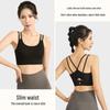 Criss-Cross Back Women's Medium-Impact Sports Bra for Yoga & Running