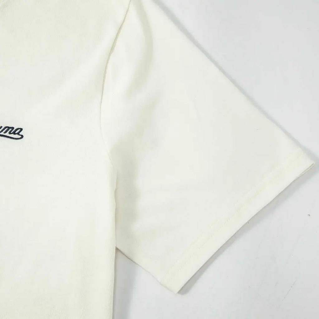 Puma Casual Embroidered Crew Neck Solid Color Short Sleeve T-Shirt Men Tops White 630936-87