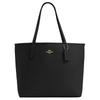 City 33 Logo Logo Snap Closure Leather Tote Bag Tote Bag Shopping Bag Shoulder Handbag Large Women's Black