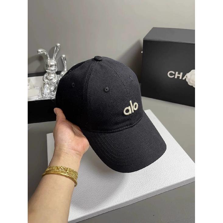 

alo Мягкая бейсболка с вышивкой 3D-букв для женщин Повседневная и модная всесезонная корейская кепка от солнца для мужчин Adjustable чёрный